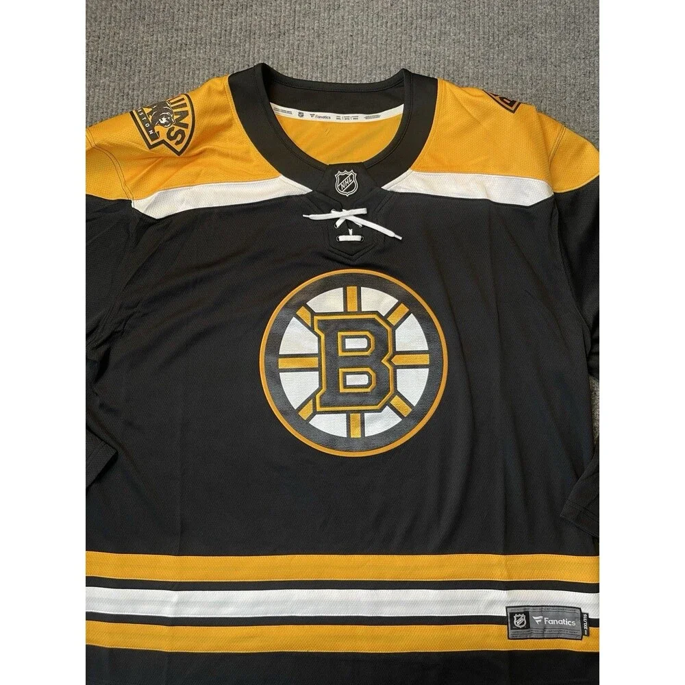 Boston Bruins Fanatics Breakaway Jersey Men's Size 3XL Black NHL Hockey NEW